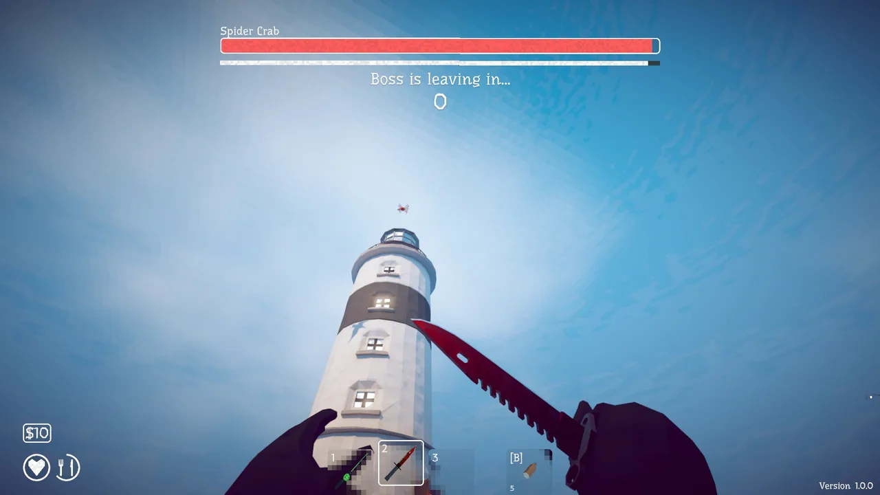 The lighthouse tower, climbed for the boat keys